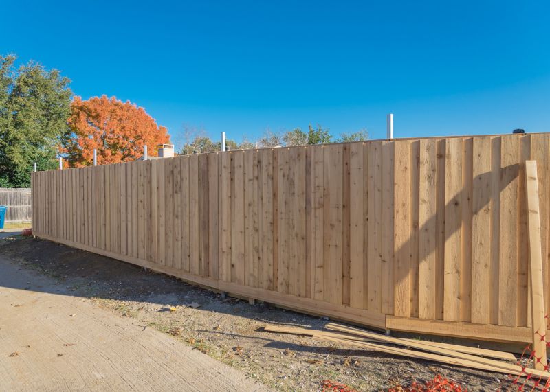 Wooden Dog Fence Installation